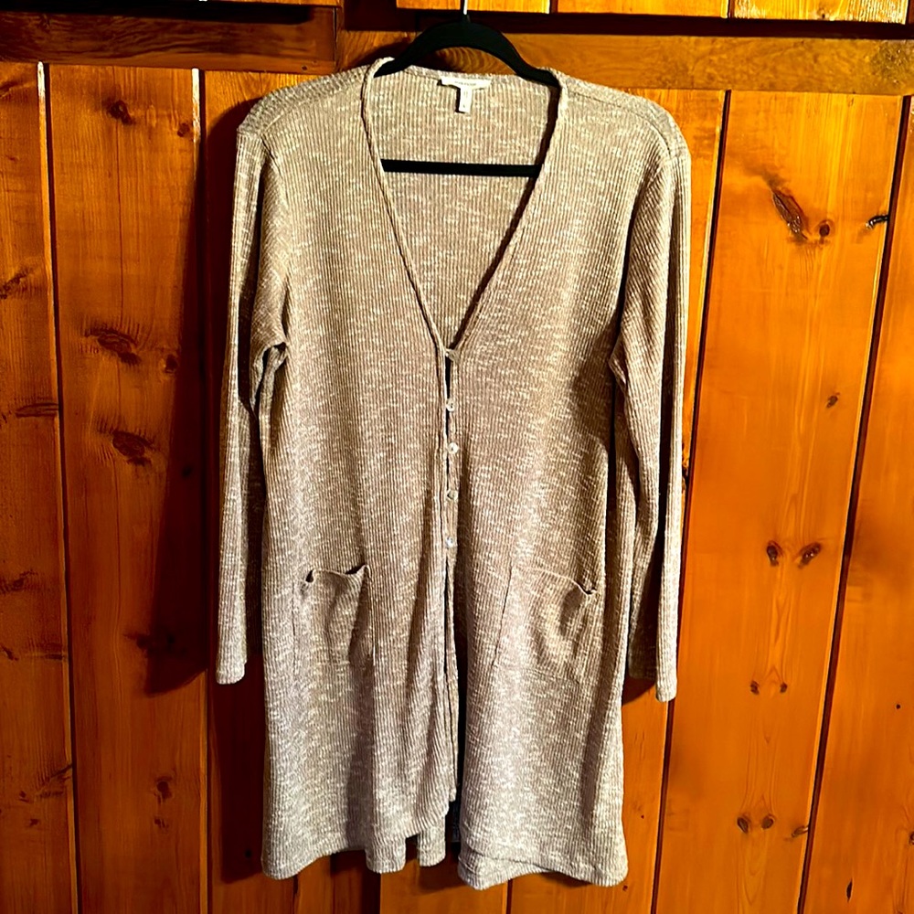 Calf length cardigan